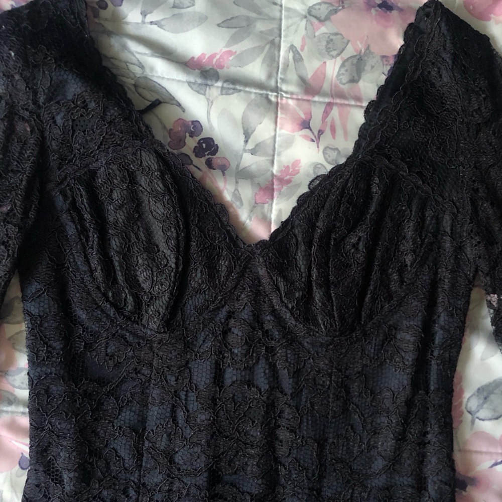 Moda International Elegant Black Lace Dress - Picture 3 of 8